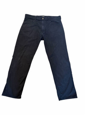 Dockers Straight Fit Pants Black W36 L32 Casual Chinos Mens